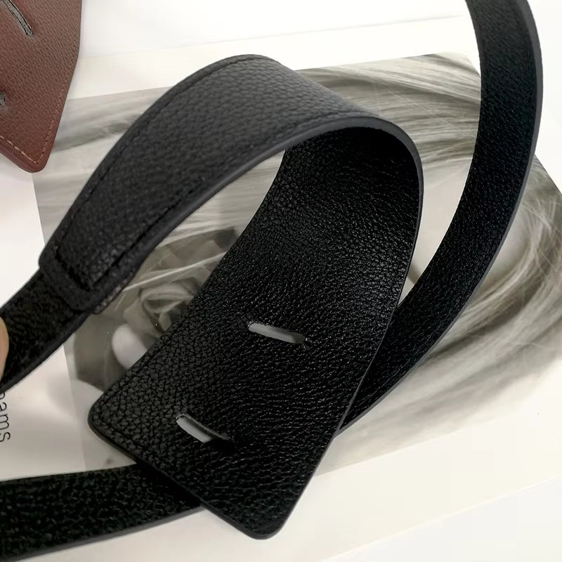 Designer Belts for Women High Quality Knot Soft Pu Leather Long Waistband Female Waist Wide Coat Corset Belt Cummerbunds