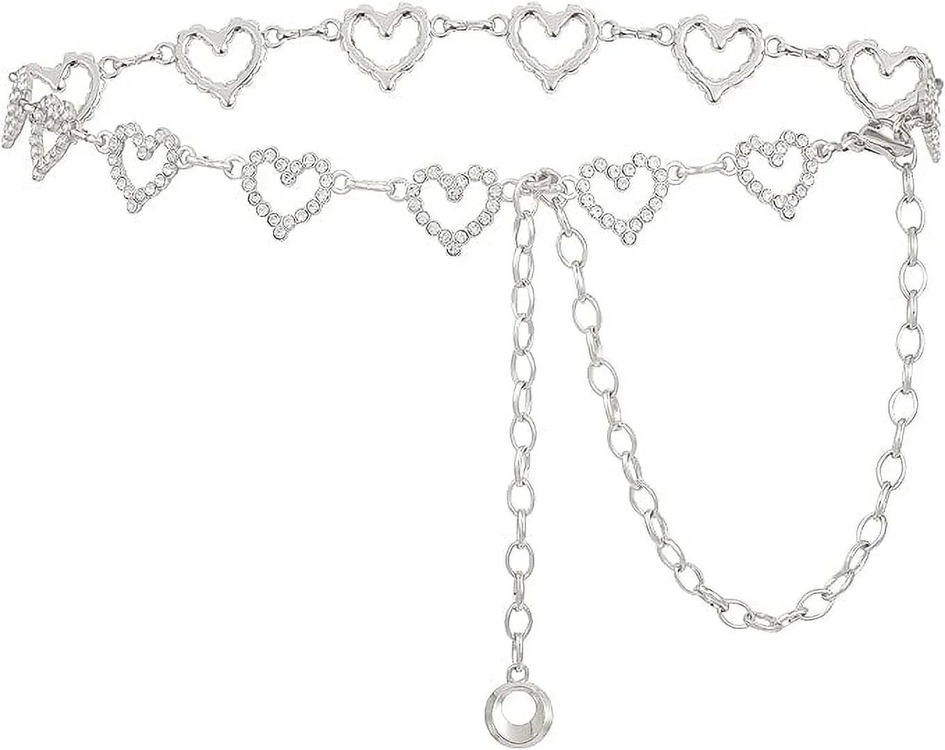 Waist Chains Belts for Women - Rhinestone Gold Silver Chain Belts for Dresses
