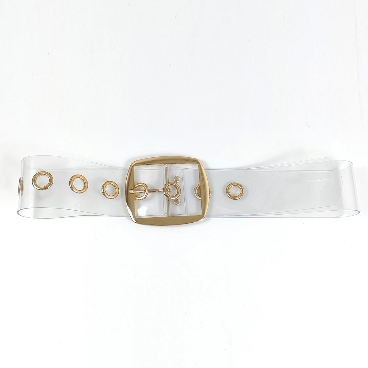 Designer White Clear Belts for Women High Quality PVC Transparent Punk Corset Belt Female Waist Cummerbunds 6Cm Wide Strap