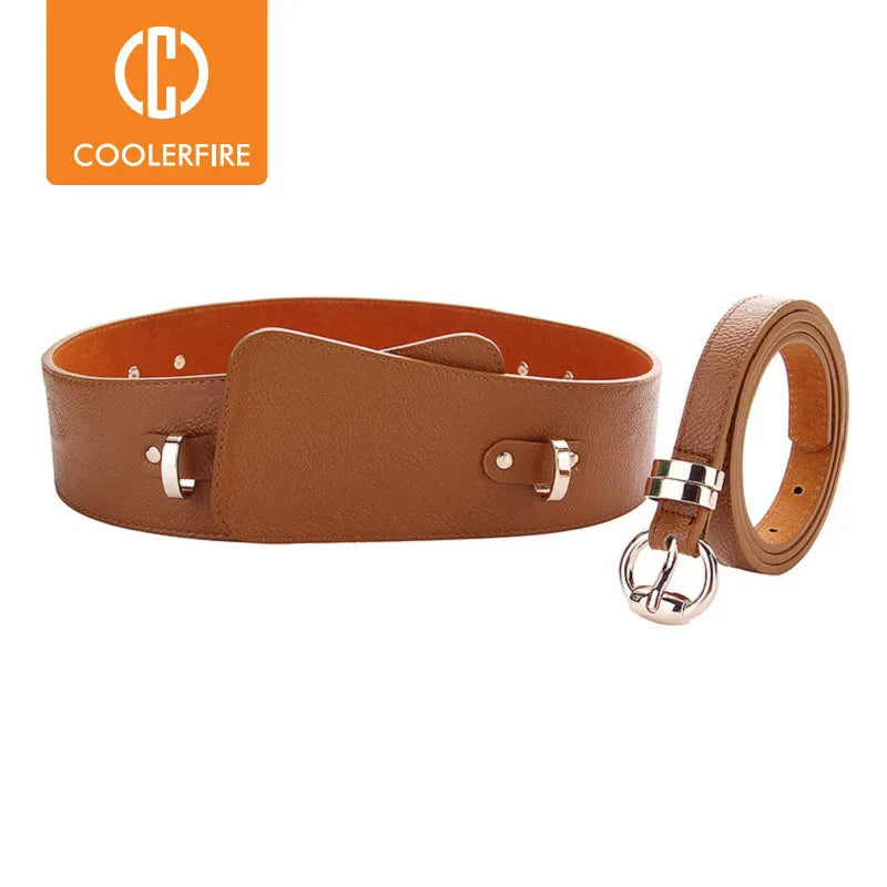 Women Fashion Belts Geuine Leather Dress Waistband High Quality Belts for Women Vintage Strap LD059