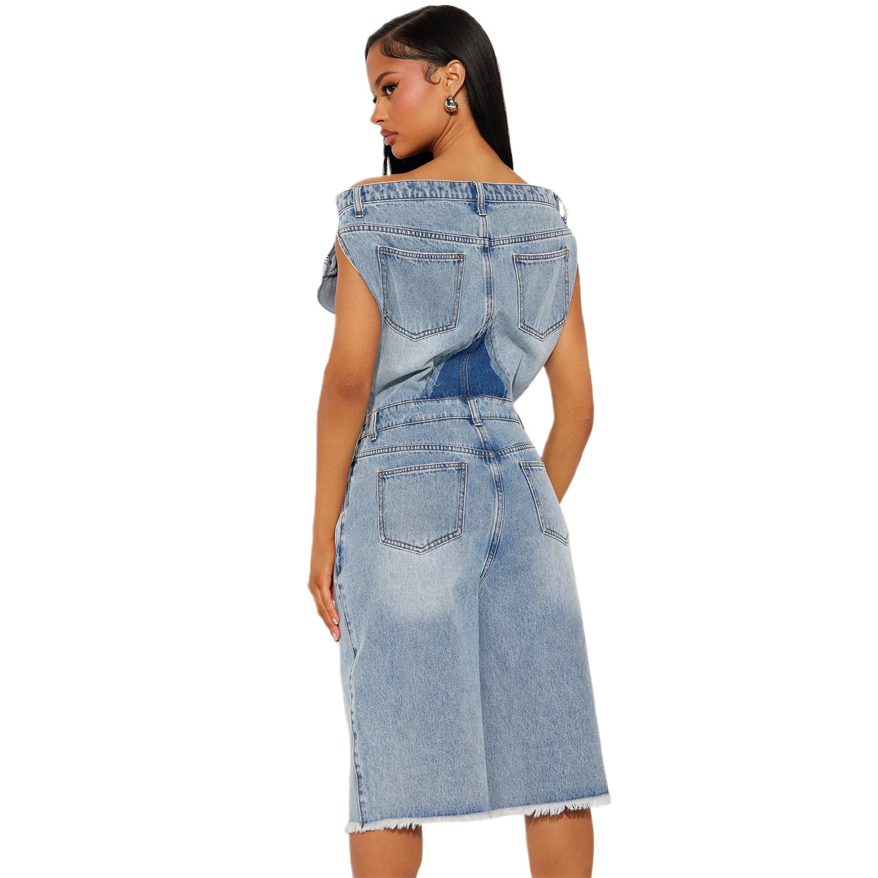 “Hard Grace” Denim Romper
