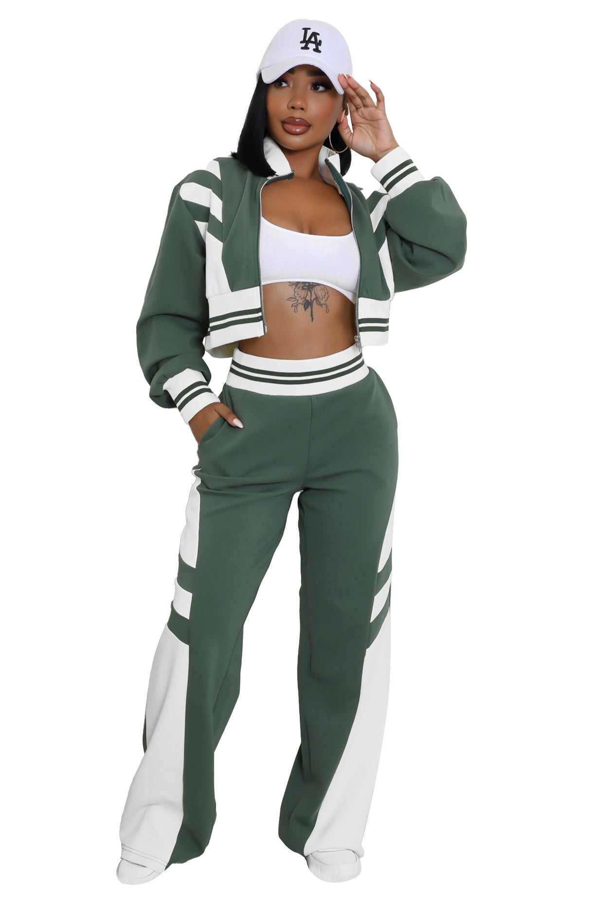 “Velocity Verse” Zip Jacket & Wide-Leg Set
