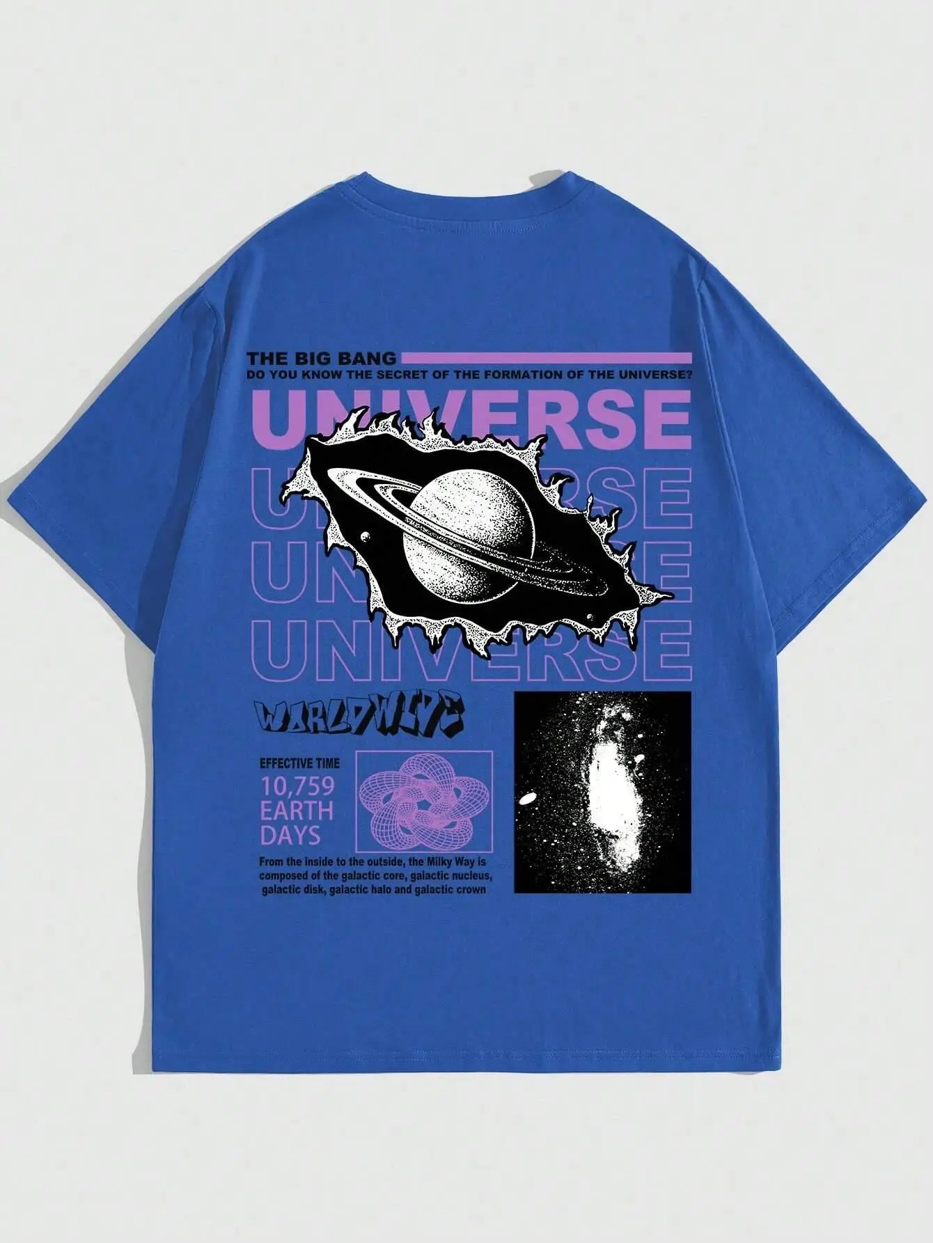 The Secret of the Big Bang in the Universe Men T Shirts Summer Cotton T-Shirts Breathable Loose Clothes Hip Hop Street Tees